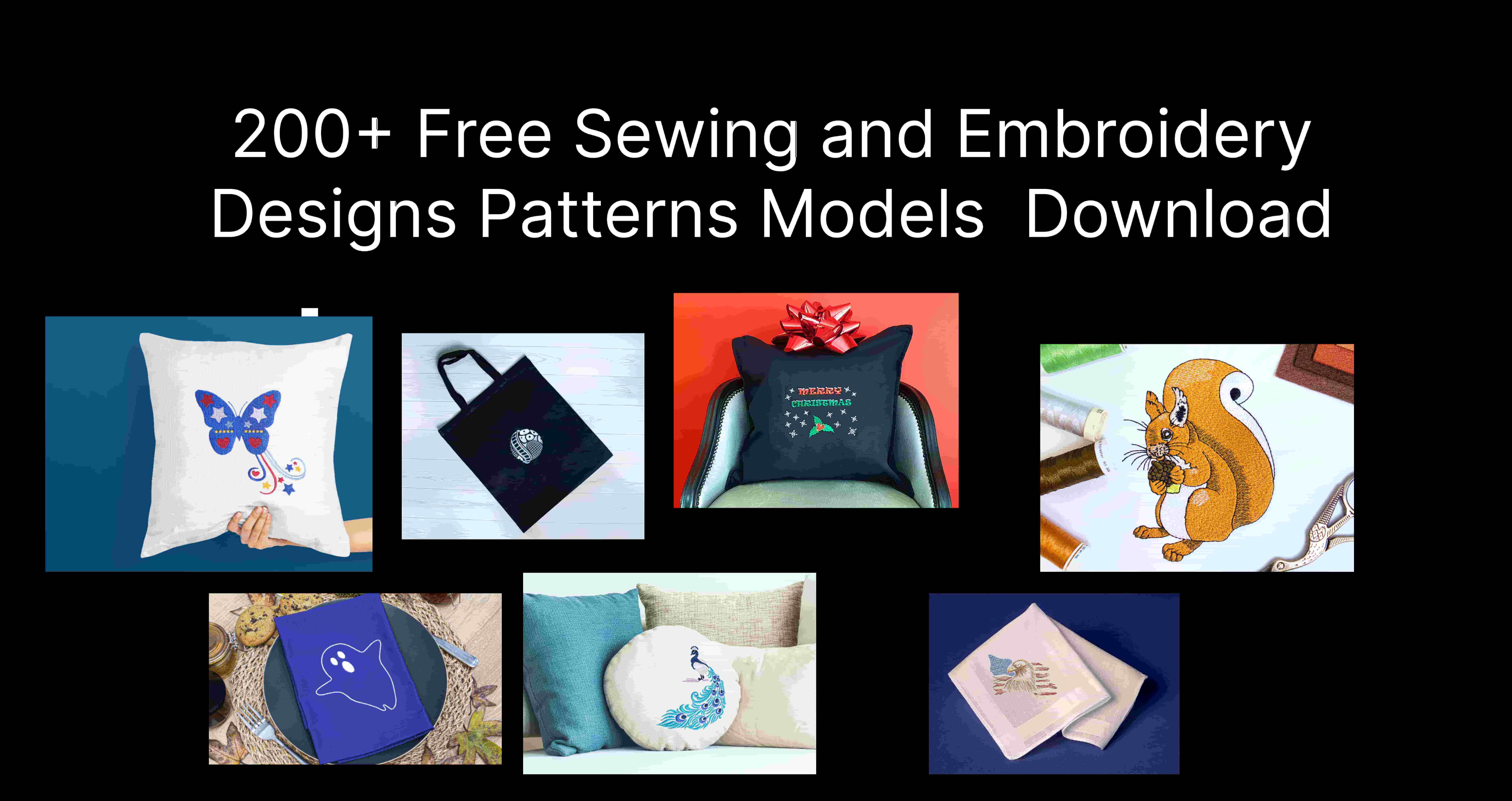img of Free Sewing Embroidery Design Kit: Over 200 Models to Download and Use