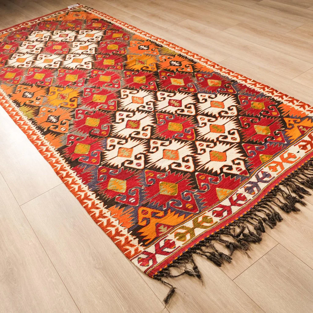 A handmade kilim that uses by middle eastern
