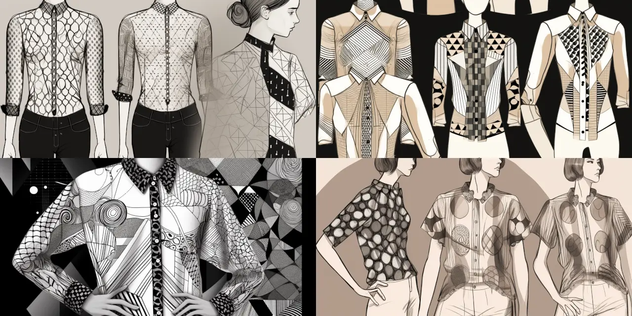technical fashion sketches monochrome
